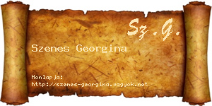 Szenes Georgina névjegykártya