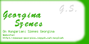 georgina szenes business card